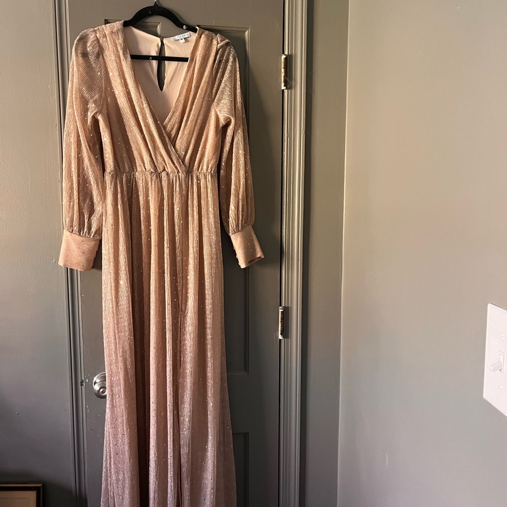 Baltic Born Shimmering Gold Maxi Dress